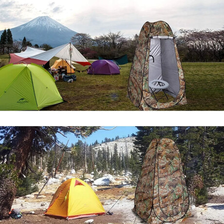 Carpa Autoarmable de Baño Plegable Portable p/ Camping Playa Camuflado