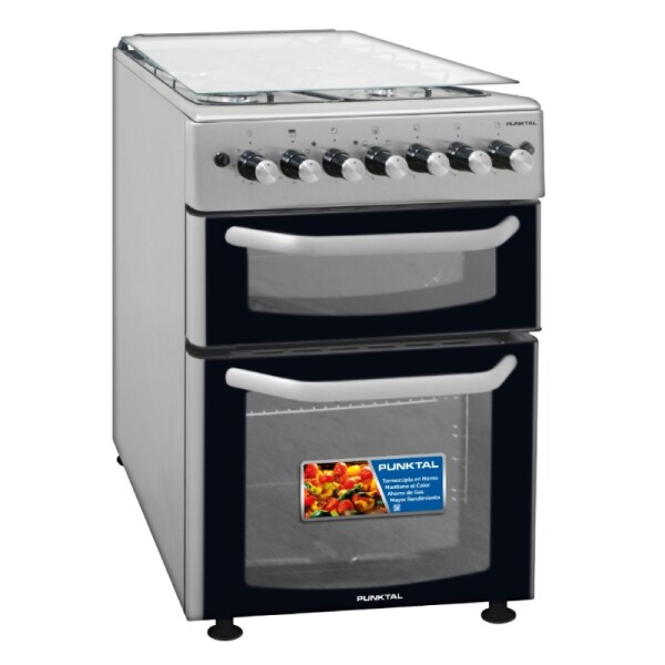 COCINA 2 HORNOS INOX- 3H + 1 DISCO - HORNO - GRILL - ENCENDIDO - TURBO CONVECCION acero inoxidable