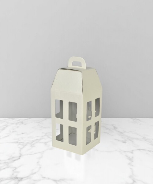 Caja linterna 18x18x39,5 cm. - PELLE BIANCO Caja linterna 18x18x39,5 cm. - PELLE BIANCO