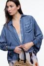 CAMISA BOLSILLO ML Azul