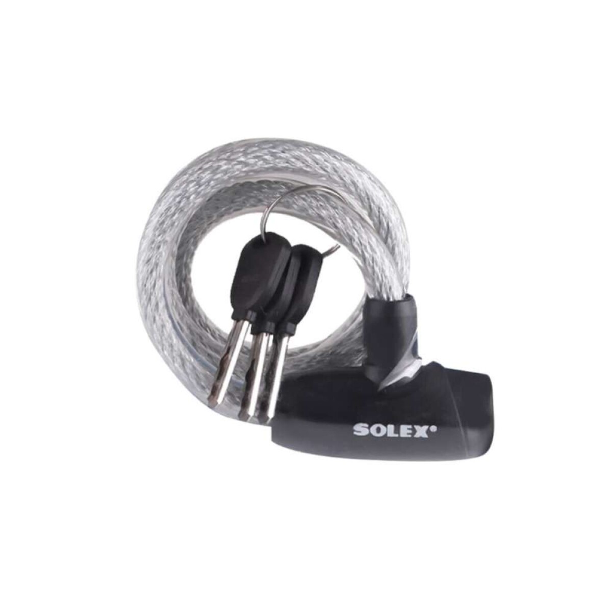 Candado Linga Con Llave Para Moto (1 Mt Largo) - Color Gris 