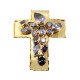 Cruz Oro Amarillo 18 K Y Amatistas. Cruz Oro Amarillo 18 K Y Amatistas.