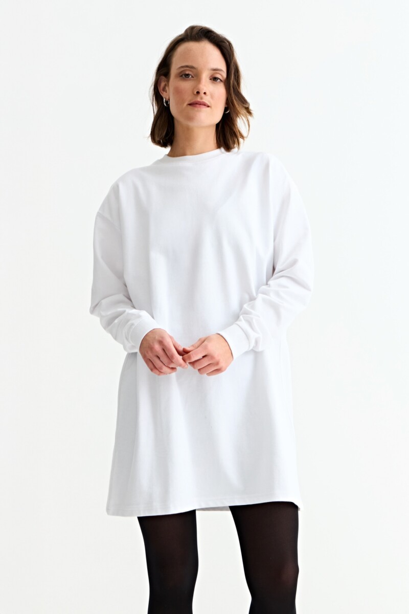 Vestido m/l de algodón BLANCO