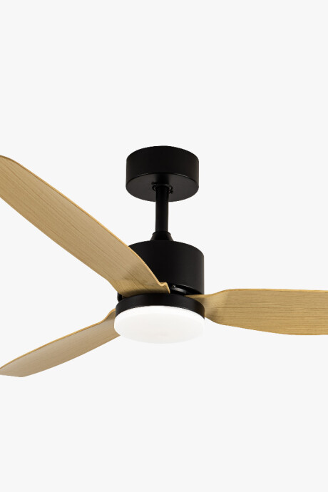 Ventilador De Techo Led 18watts Fría/cálida Función Inversa Marrón