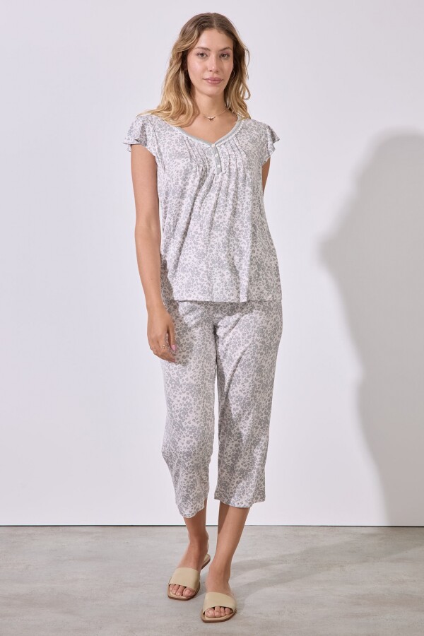 Set Remera & Capri MULTI/GRIS