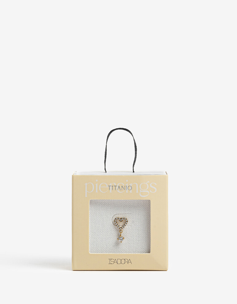 Bijouterie Vs Strass Piercing De Titanio - Dorado
