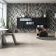 Porcelanato Marmolado Gris Mate Liso 90X90Cm Piso Pared GAMAS DE GRIS