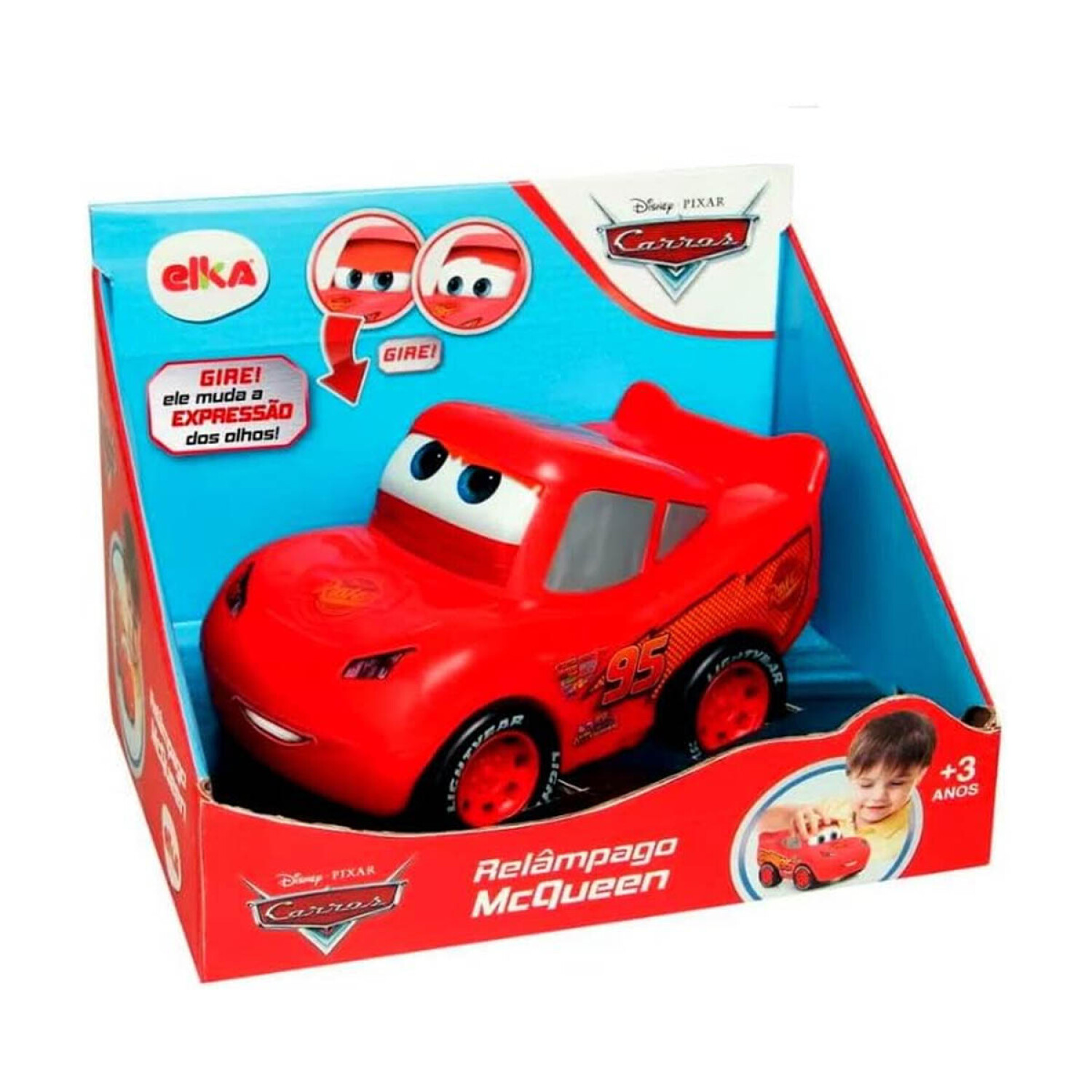 Auto Cars Rayo Mcqueen Con Ojos Expresivos 19X12cm — El Rey del