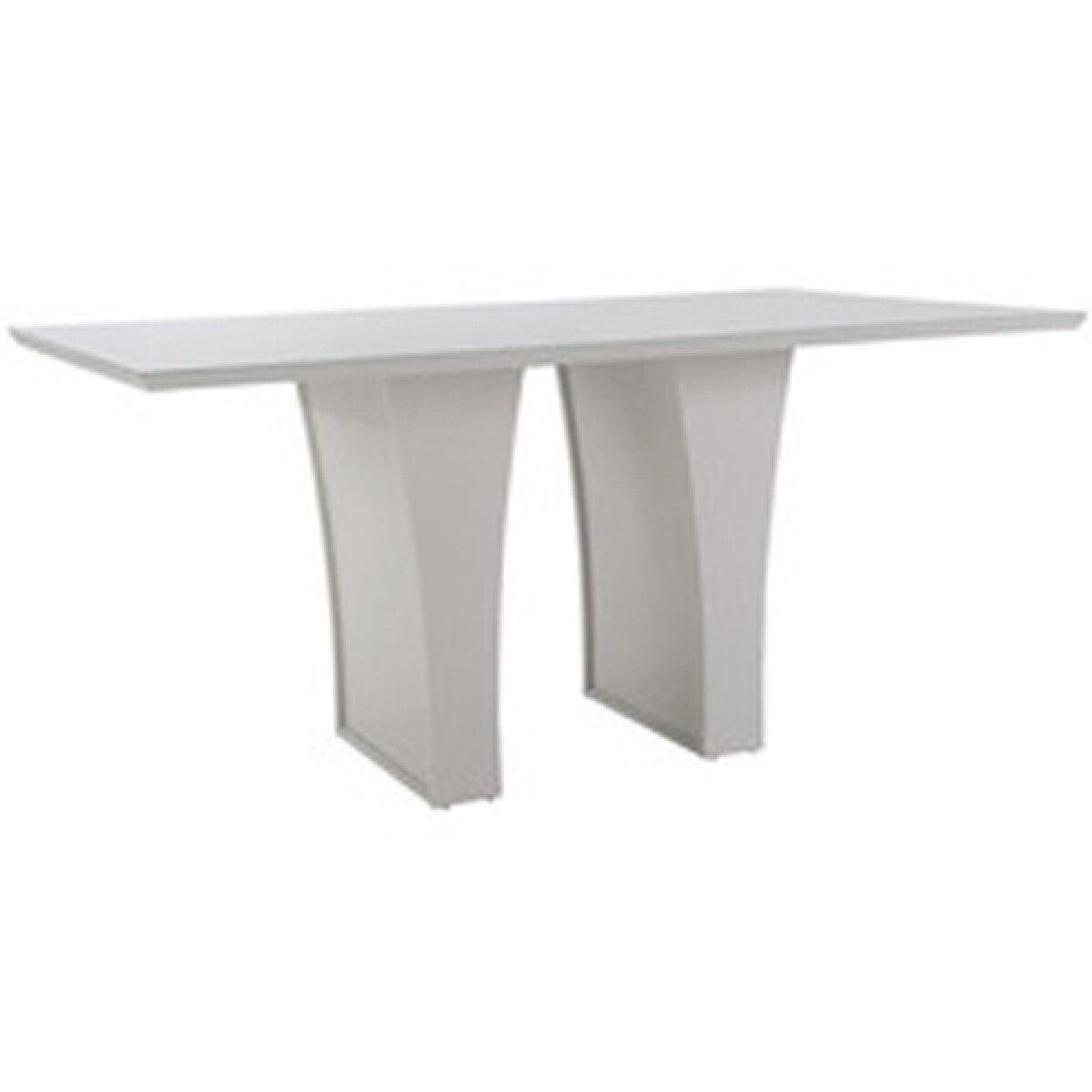MESA COMEDOR - LACA BLANCA - VIDRIO BLANCO 