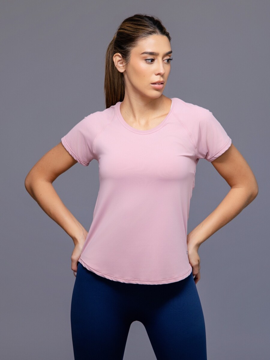 Remera de Microfibra. - Rosa 