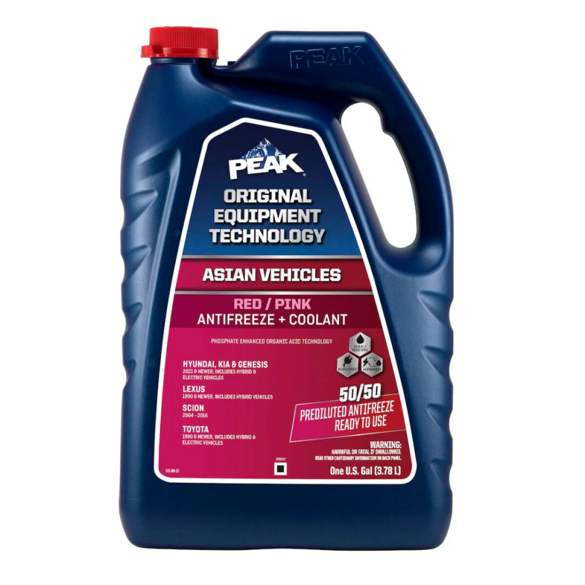 REFRIGERANTE - 50/50 ROJO GALON NAFTA DIESEL ELECTRICO HIBRIDOS PEAK 