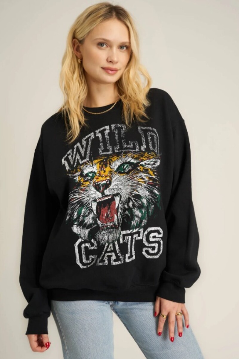 POLERON WILD CATS Negro