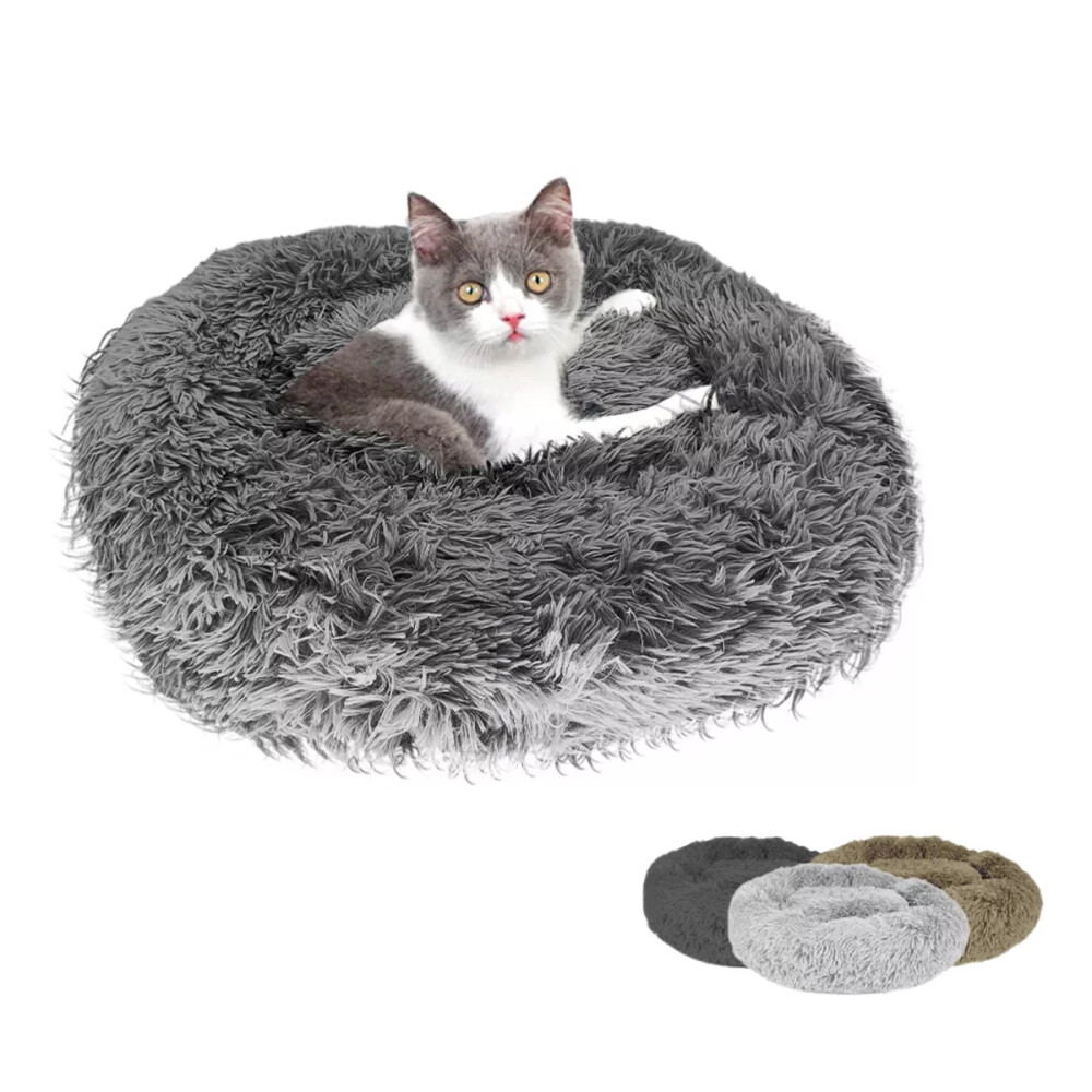 Cama Moises De Felpa Suave Para Perros Gatos 40 Cm Pequeño Color gris