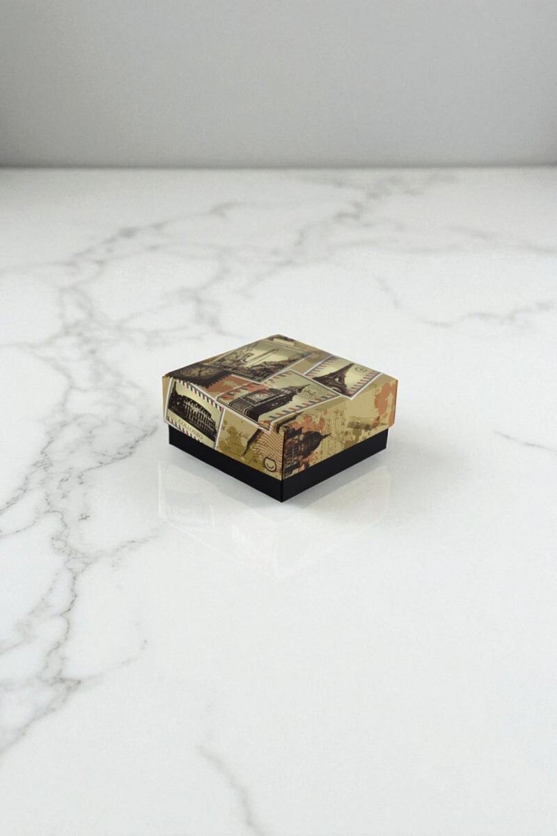 Caja laminada - Caja Ciudades - 12x12x6 cm 