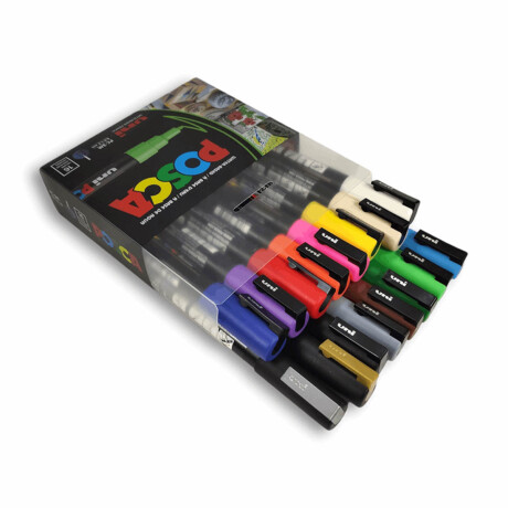 Pack X16 Marcadores Posca Punta Cónica 3m 0.9-1.3mm Pack X16 Marcadores Posca Punta Cónica 3m 0.9-1.3mm