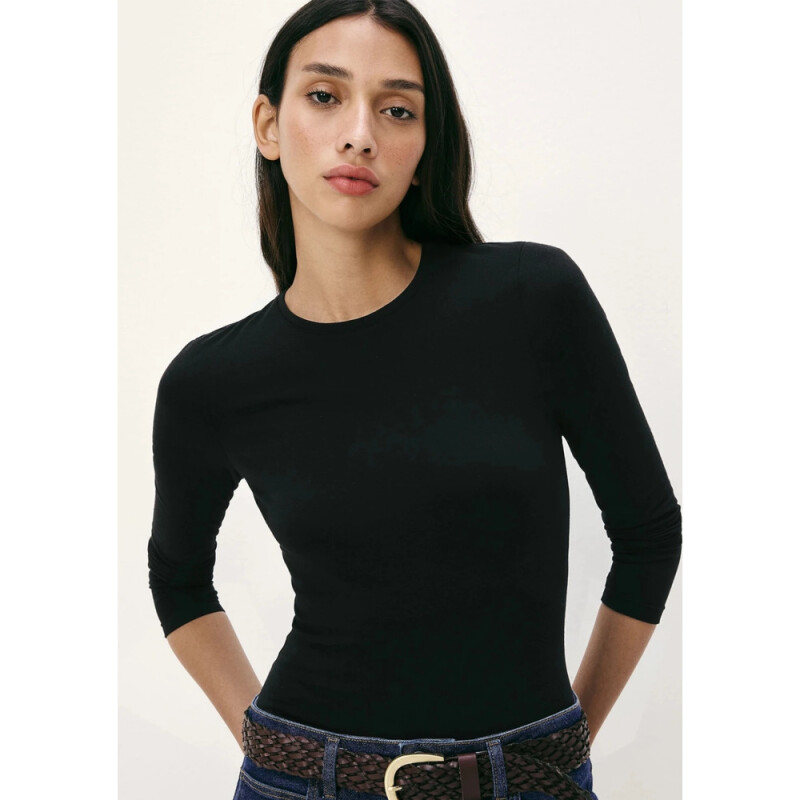 BLUSA ML FEM PRETO ESCURO
