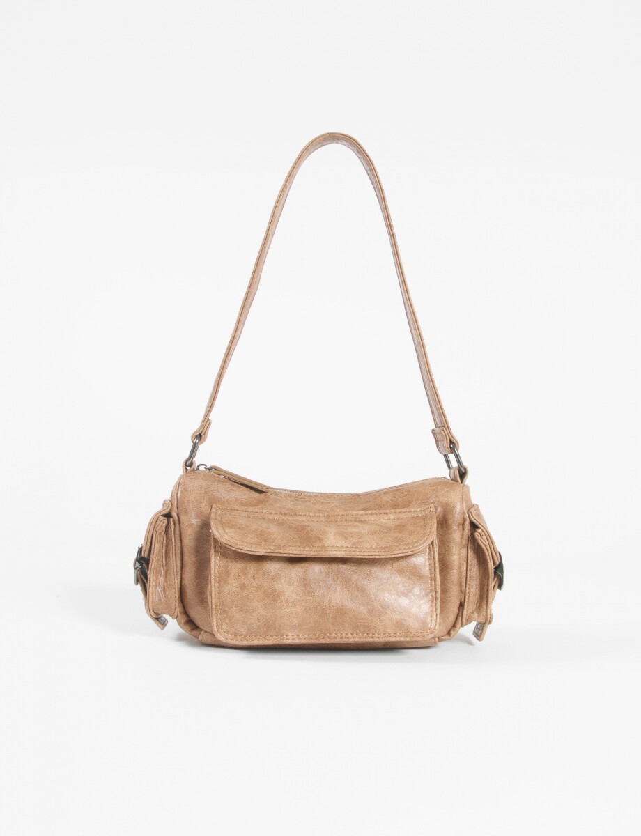 Cartera de hombro bolsillo - camel 