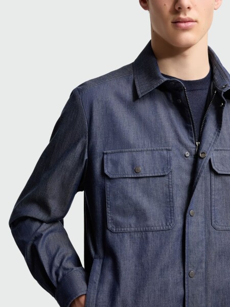MONCLER - Camisa Jean Alta Automática