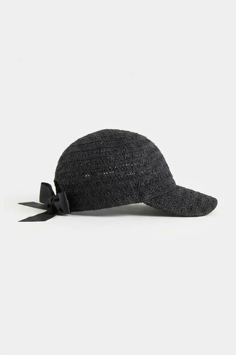 Cap rafia negro