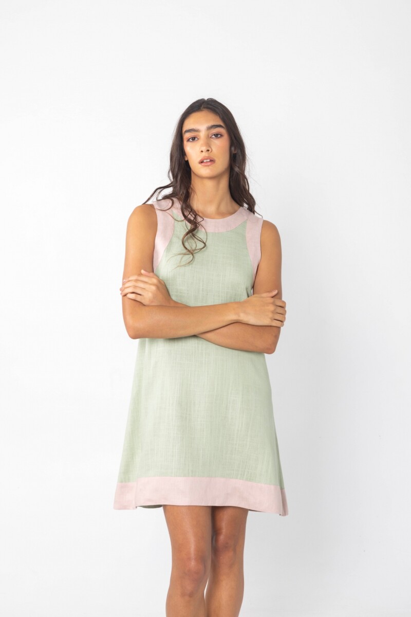 VESTIDO ACAI SHORT SS24 - Menta Y Rosa 