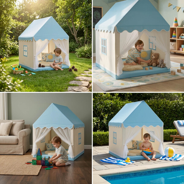 Carpa Casita Para Niños Chicos Casa Ventana Tipi Plegable Imback Color Celeste Carpa Casita Para Niños Chicos Casa Ventana Tipi Plegable Imback Color Celeste