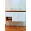 Mueble de baño suspendido Apollo Rustico Blanco 90 cm con bacha Mueble De Baño Suspendido Apollo Rustico Blanco 90 Cm Con Bacha
