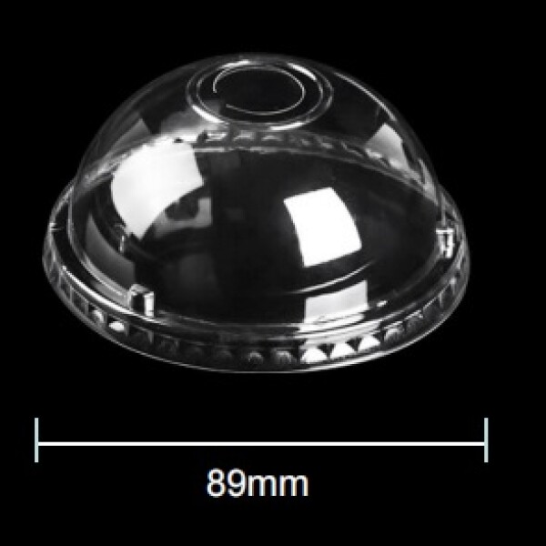 TAPA DOMO PARA VASO PET BOCA 89MM CX1000 TRANSPARENTE