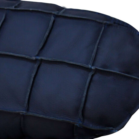 Almohadion Cuero 76x35cm oval grande Azul