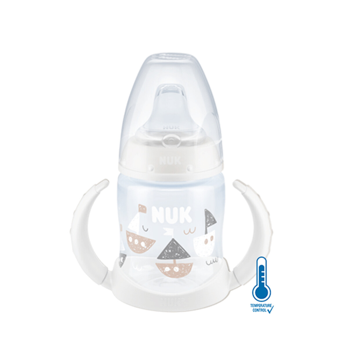 Botella Nuk First Choice 150ml, Control De Temperatura 6-18m - Blanco 