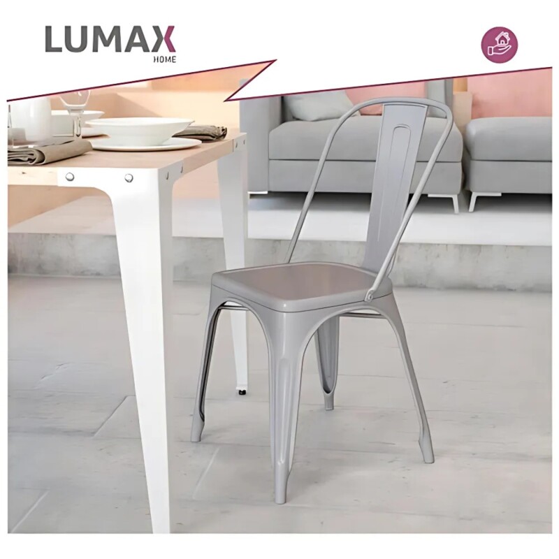 Pack 4 Sillas Tolix Lumax Varios Colores Gris