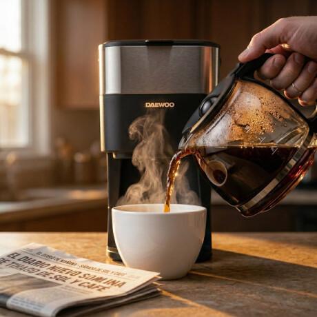 Cafetera electrica Daewoo 1.5 Lts. | Antigoteo | Color negro Cafetera electrica Daewoo 1.5 Lts. | Antigoteo | Color negro
