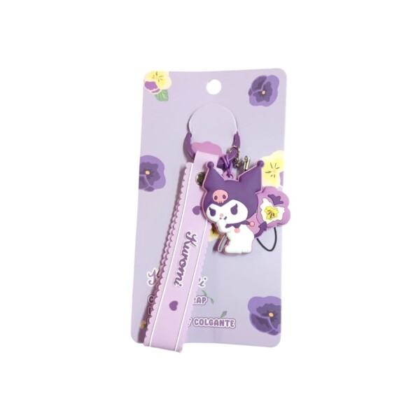 Colgante de celular Sanrio jardín Kuromi