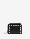 Billetera Zip Round Billetera Con Tachas - Negro