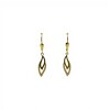 Caravanas pendiente vintage con Zirconia - Oro bajo- Zironias- CA8413 sinpiedra