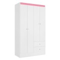 ROPERO 4 PUERTAS 2 CAJONES REVERSIBLE - ROSA/BLANCO ROPERO 4 PUERTAS 2 CAJONES REVERSIBLE - ROSA/BLANCO
