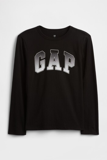 Remera Logo Gap Niño True Black