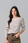REMERA VALERIA CRUDO Y CHOCOLATE