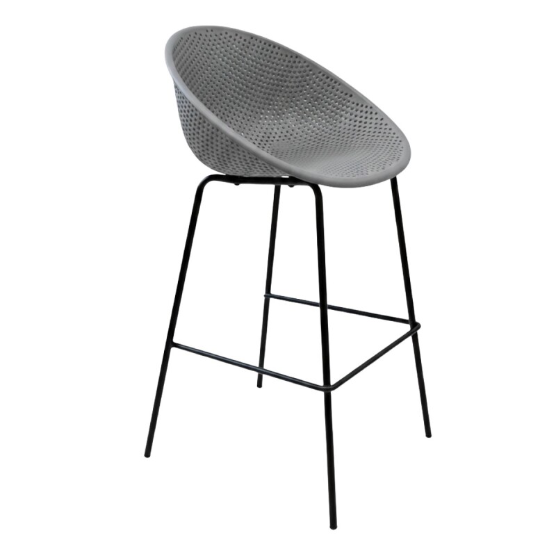 SILLA BAR EGG GRIS 47X58X96CM Unica