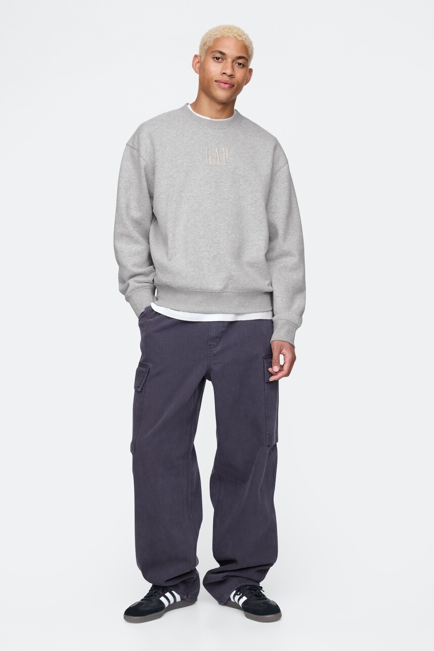 Buzo Deportivo Logo Gap Hombre Bc15 Lt Grey Heather