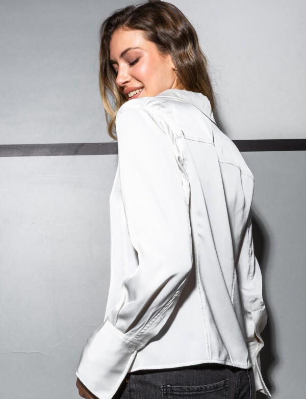 Camisa Saten CRUDO