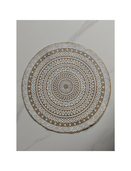 INDIVIDIUAL YUTE D38CM BLANCO/NATURAL INDIVIDIUAL YUTE D38CM BLANCO/NATURAL