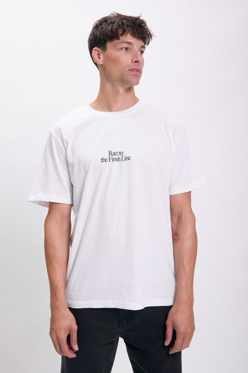 Remera estampa Race Blanco