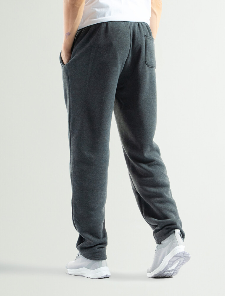 Pantalon de Felpa Clasico Bristol Gris Oscuro Melange