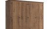 Ropero 4 puertas - Madera maciza - Linea mexicana Oscuro
