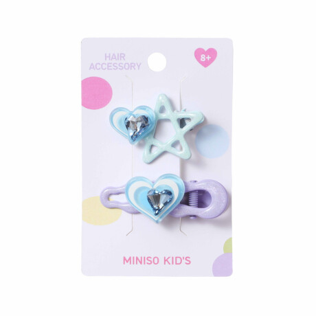 Broche star 2pcs celeste