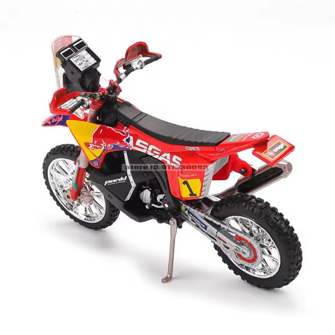 Motocicleta Bburago Gasgas RX450F (Dakar 2023) Escala 1:18 U