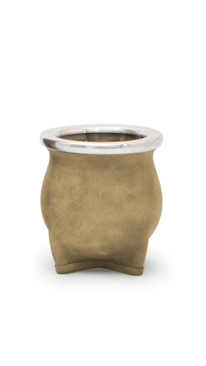 MATE DE CERÁMICA CHICO DELTA - BEIGE ENGRASADO 