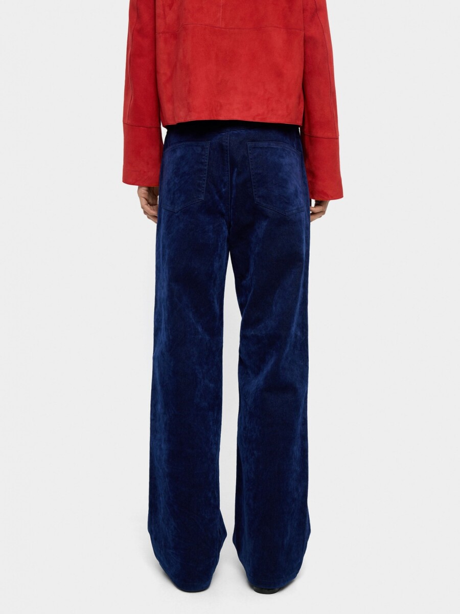 Pantalón Vaquero Efecto Terciopelo azul