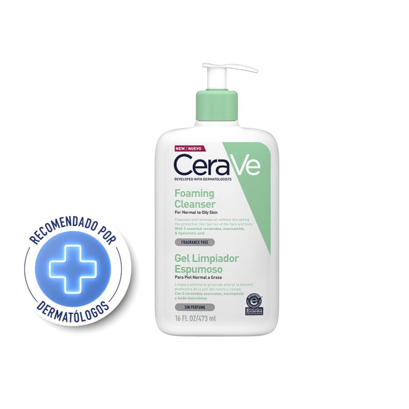 Cerave gel limpiador espumoso 473 ml. – CLICKDERMA