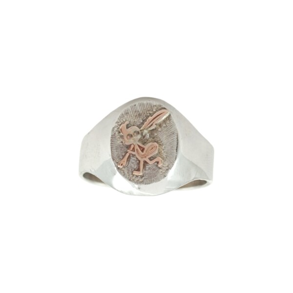 Anillo Profesión Maestra en Primera Infancia -Plata y Oro-Sin Piedra-AP5055 sinpiedra